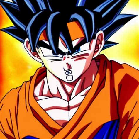 Ultra Realistic Portrait Painting Of A Fusion Of Goku Stable