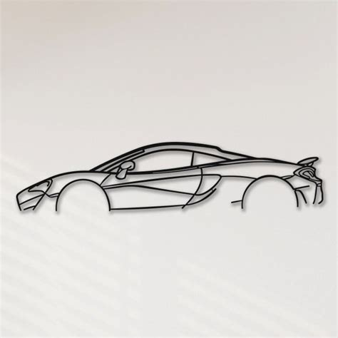 Mclaren 600lt Silhouette Metal Wall Art 600lt Wall Decor Etsy
