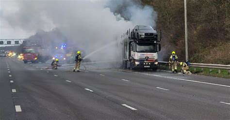 Recap M1 Reopen After Fire Closes Motorway In Both Directions