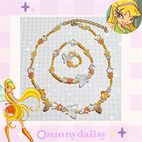 Winx Club Cartoon Inspired Necklace Set Bloom Stella Flora Etsy