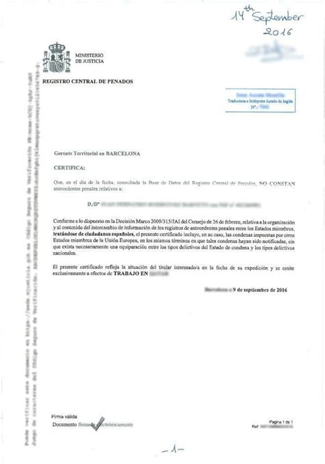 Traducci N Jurada Certificado Antecedentes Penales Manlop