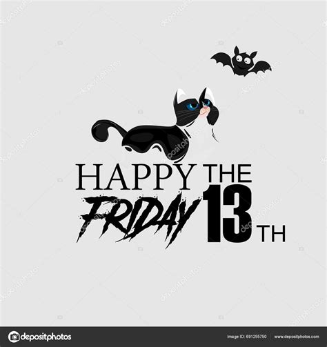 Vector Illustration Happy Friday 13th Stock Vector By