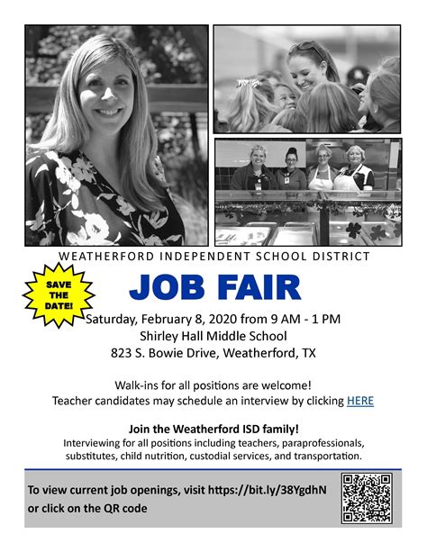 Save The Date Wisd Job Fair On February 8 2020 Weatherford