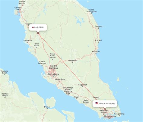 Flights From Ipoh To Johor Bharu IPH To JHB Flight Routes