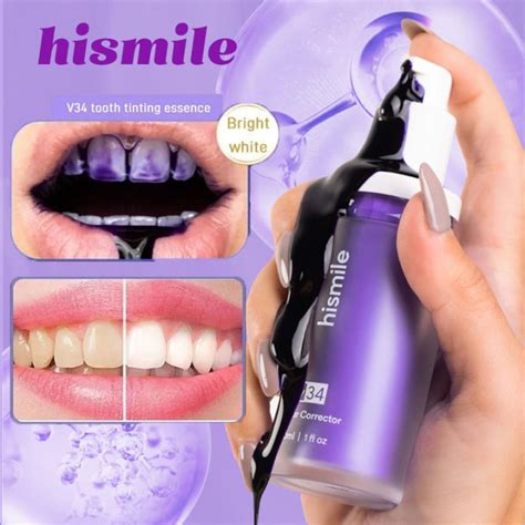 Hismile Teeth Whitening V34 Toothpaste Purple Original Teeth Whitening Stain Removal Teeth