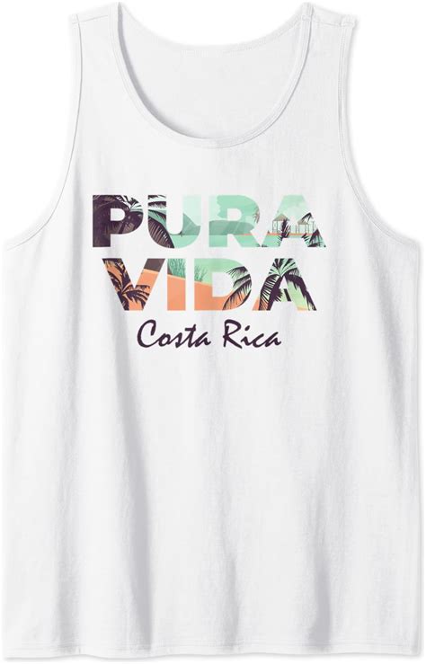 Pura Vida Costa Rica Shirt Colorful Tropical Beach Tee Tank