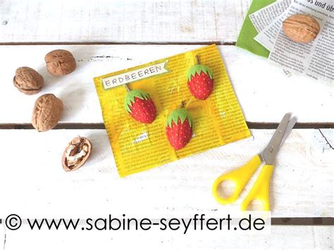 Diy Idee F R Kinder Wir Basteln Erdbeeren Kreativer Bastelspa In