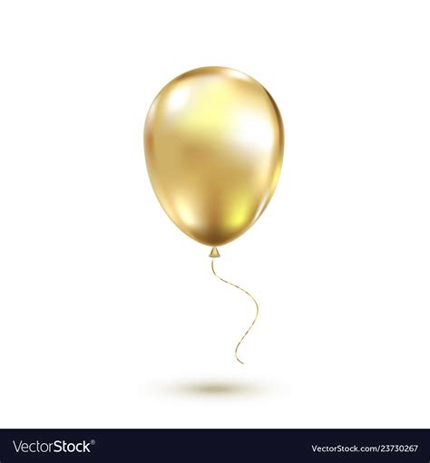 Golden balloon Royalty Free Vector Image - VectorStock