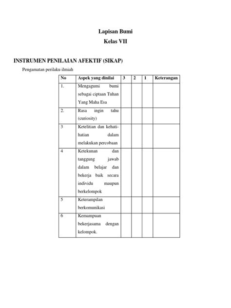 Contoh Rubrik Penilaian Matematika Pdf Imagesee Riset