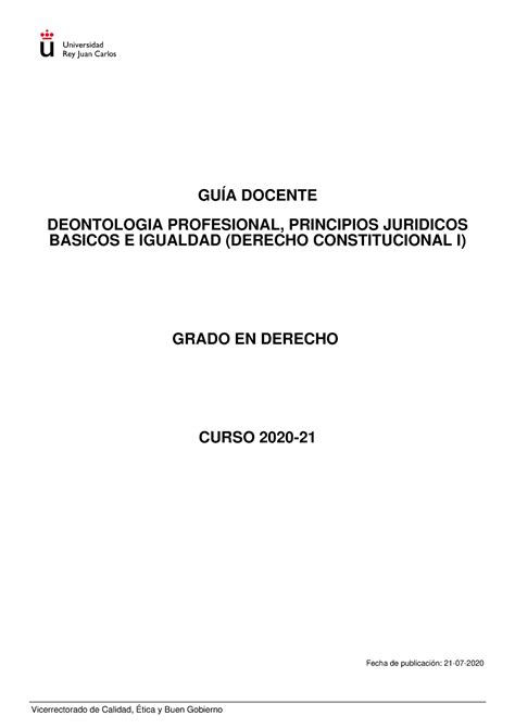 Guia Docente Deontologia Profesional Principios Juridicos