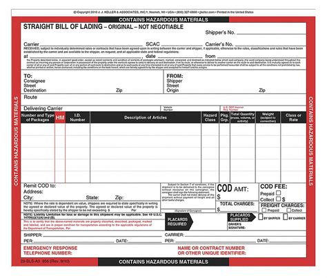 JJ KELLER Paper Form Chemical Safety English PK 250 19YK63 956