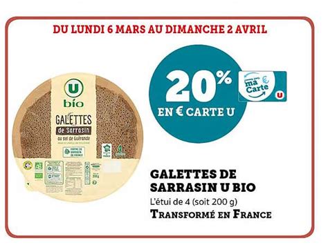 Promo Galettes De Sarrasin U Bio Chez Super U ICatalogue Fr