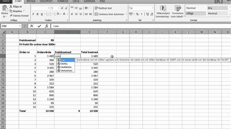 Hur Du Skapar En Om Funktion I Microsoft Excel YouTube