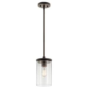 Hampton Bay Mullins In Light Oil Rubbed Bronze Mini Pendant