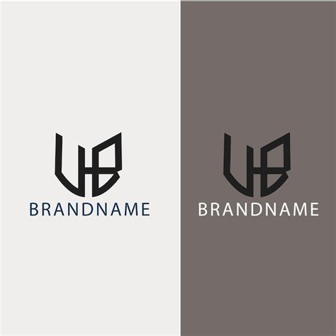 Premium Vector Modern Monogram Initial Letter Uhb Logo Template