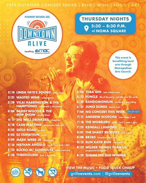 Blog Upstate Live Music Calendar Palmetto Showcase