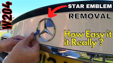 Mercedes W204 C Class Remove Boot Star Emblem How Easy Is It Really Youtube