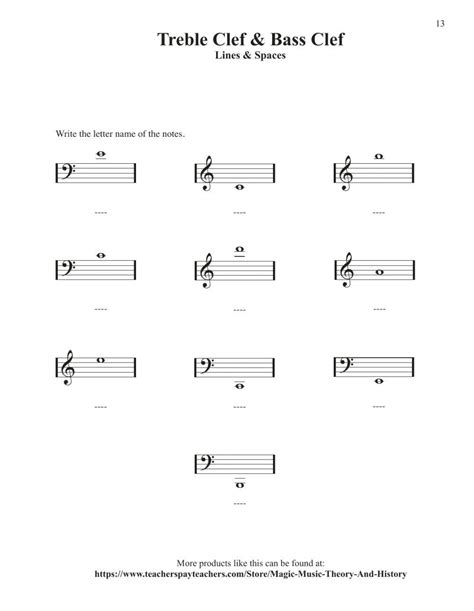 Treble Clef And Bass Clef 1 Worksheet Nbkomputer