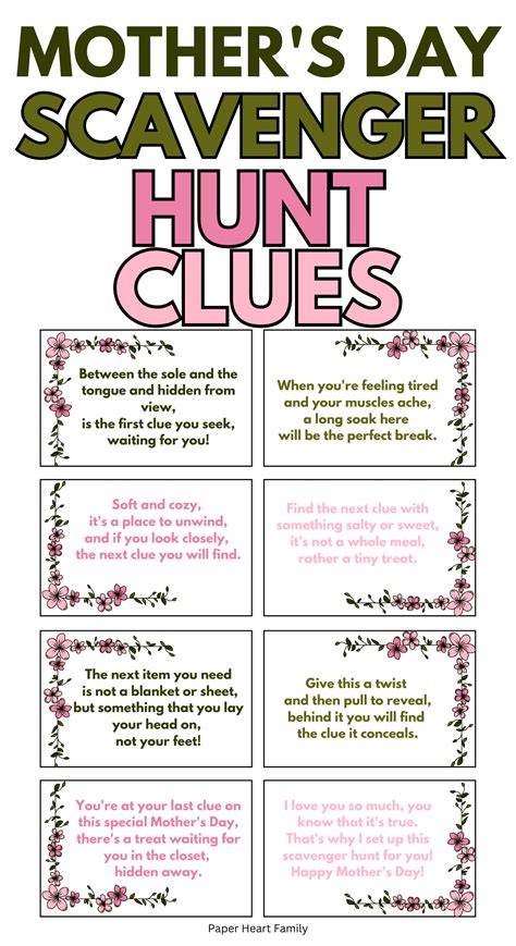 Mothers Day Scavenger Hunt That Your Mom Will Love