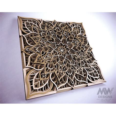 Laser Cut Svg Mandala 3d Layered Mandala Svg Dxf 3d Mandal Inspire