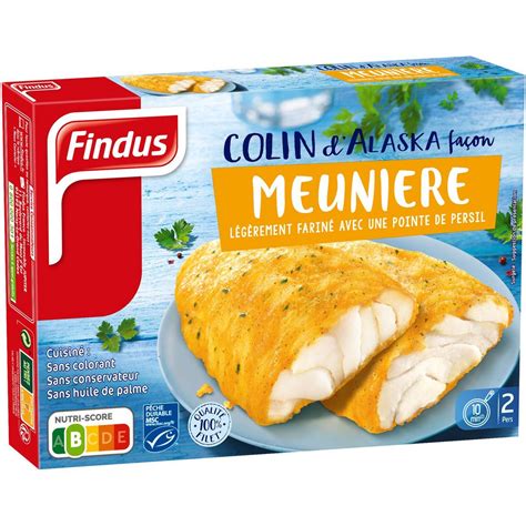 FINDUS Filet de colin d Alaska façon meunière 2 portions 250g pas cher