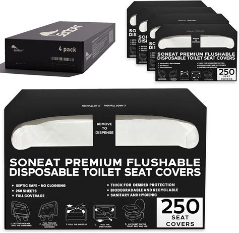 Amazon Soneat Disposable Toilet Seat Cover Sheets Of Xl Half