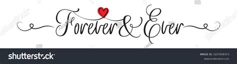 Forever Ever Vector Motivational Inspirational Life Stock Vector ...