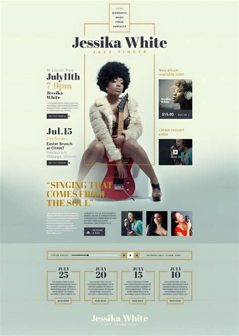 Pin By FREDERICH LUK On PORTFOLIO Music Website Templates Responsive