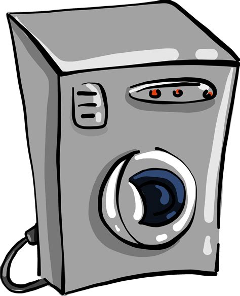 Grey Washing Machine Illustration Vector On White Background 35170403 Vector Art At Vecteezy