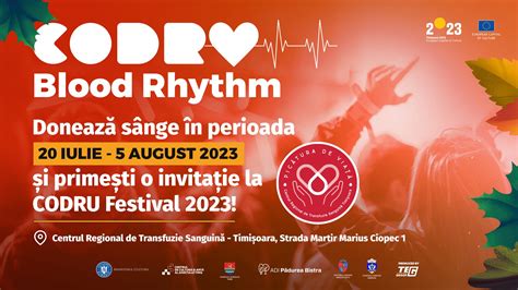 CODRU Blood Rhythm Donează sânge și primești invitație la CODRU