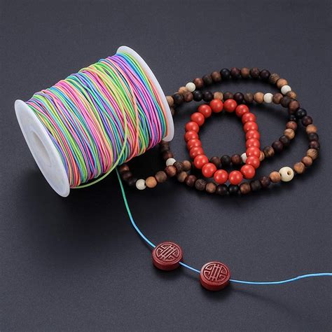 Elastic Cord Beading Cords Threads Rainbow Color Stretch String Cord Fabric Crafting String