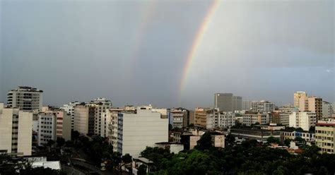 G Internautas Registram Chuva Sol E Arco Ris No Rio Nesta Ter A