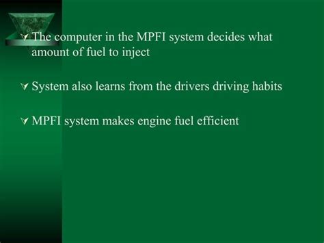 Multi Point Fuel Injection System Ppt Ppt