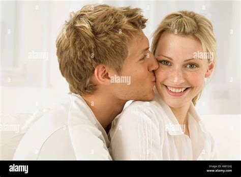 Man Kissing Womans Cheek Hi Res Stock Photography And Images Alamy