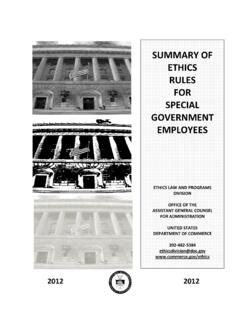 Summary Of Ethics Rules For Special Government Summary Of Ethics