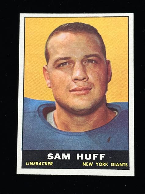 Lot 1961 Topps Sam Huff HOF