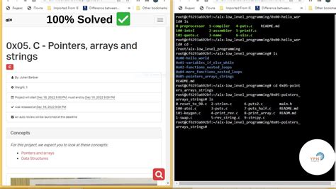 0x05 C POINTERS ARRAYS AND STRING All Tasks Solved 100 YouTube