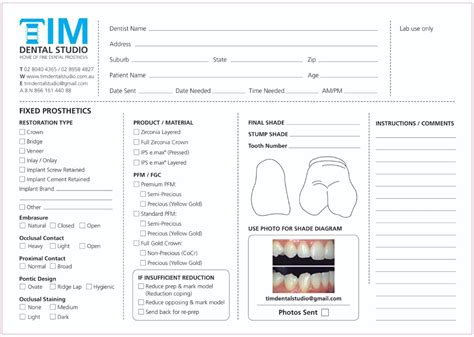 Order Form Tim Lab