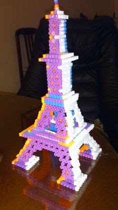 3D Eiffel Tower Hama Beads By Monica Bencivelli Perler Bead Projects