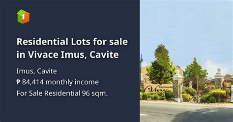 Residential Lots For Sale In Vivace Imus Cavite Lot 🚜 March 2022