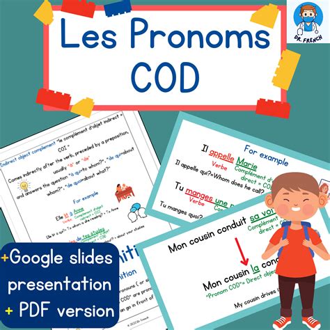 Les Pronoms Cod French Direct Object Pronouns Lesson And Activities