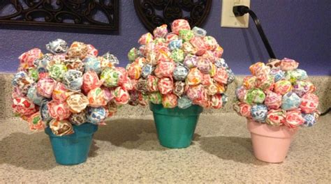 Dum Dum Flower Potsmade By Sticking The Dum Dums In A Styrofoam