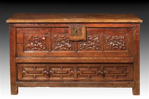 Spanish Baroque Period Chestnut Coffer...$12,800 / $4,800 - Foster Gwin ...