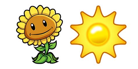 Plants vs. Zombies Sunflower and Sun cursor – Custom Cursor