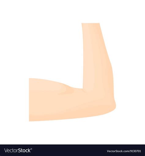 Arm Showing Biceps Muscle Icon Cartoon Style Vector Image