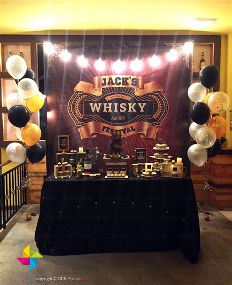 Whisky Themed Party Backdrop And Dessert Bar By Parteeboo