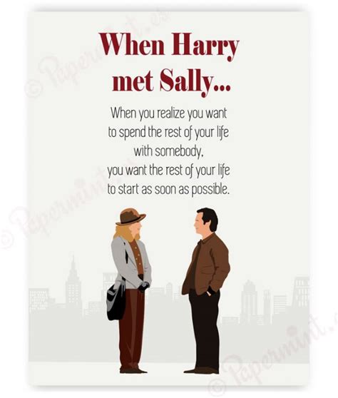 Póster Cuando Harry encontró a Sally frase final Papermint