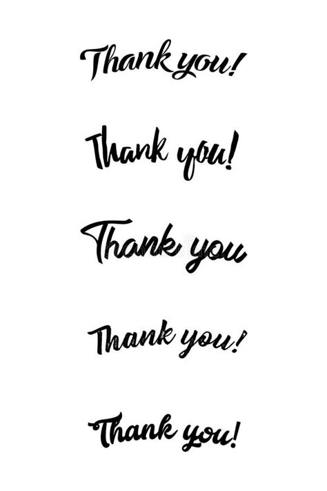 Thank You Handwritten Inscription Hand Drawn Lettering Thank You Calligraphy Thank You Card