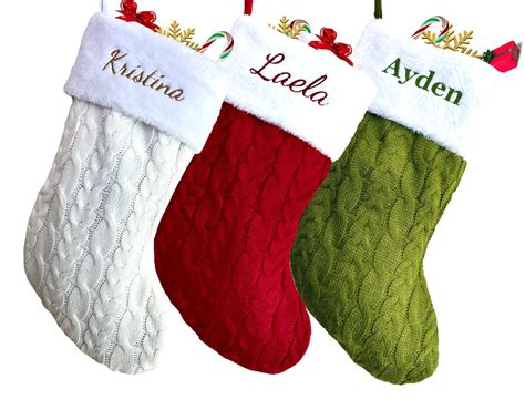 Amazon Personalized Christmas Stockings Custom Name Stockings