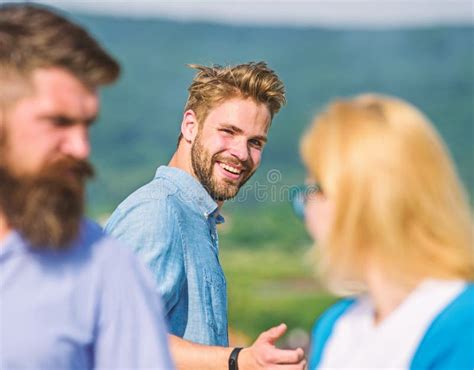 Husband Strictly Watching His Wife Looking At Another Guy While Walk